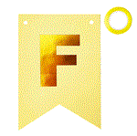 Banderín Feliz Comunion amarillo con dorado