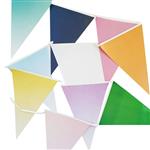 Banderin triangulos pastel papel