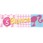 Banner de papel Barbie Pers