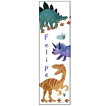 Banner de papel Dinosaurus blue Vertical Pers.