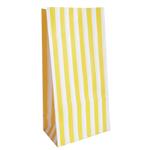 Bolsa con base raya doble. Amarilla 10u