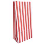 Bolsa con base raya doble. Roja 10u