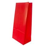 Bolsa con base lisa roja 10u