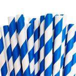 Bombillas rayas azules 12u
