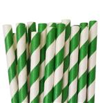 Bombillas rayas verdes 12u