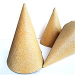 Bonetes glitter dorados 6u