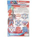 Candy Bar Kit Liga de la Justicia (etiquetas y stickers)