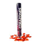 Cañón lanza corazones metalizados rojos