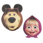 Careta de cartón Masha y el oso10u