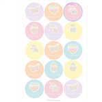 Stickers plancha redondas para personalizar Pop it 15s