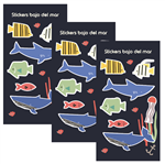 Stickers en planchitas Fondo del mar 6u