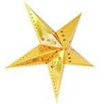 Estrella colgante con relieve dorada 60m