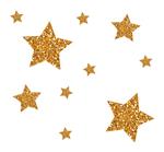 Vinilo estrellas met doradas pack 18u