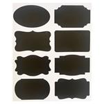 Etiquetas negras para frascos o botellas 4 modelos 8u
