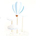 Pinche para torta Set x4 Globo aeroestatico blue Pers