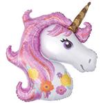 Globo Unicornio lila (cabeza) 25cm
