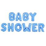 Globos frase Baby Shower celeste corazones