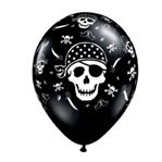 Globos piratas negros 6u