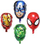 Globo Superhéroes Setx4u (Hulk, Iron Man, Capitán A, Hombre A) 40cm
