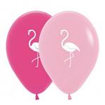 Globos Flamenco rosa y fucsia 6u