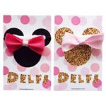 Gomita de pelo Set Minnie oro 6u Pers