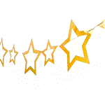 Guirnalda estrellas caladas doradas (16u)