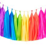 Guirnalda flecos multicolor (18 borlas)