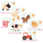 Individuales Granja Rosa 8u