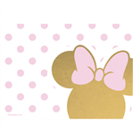 Individuales Minnie oro 8u