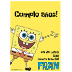 Invitación Bob Esponja. Pers