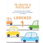 Invitación Autitos Mod.2. Pers