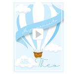 Invitación Globo aeroestatico blue. Video/Animada Pers