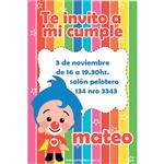 Invitación Plim Plim ticket 8u Pers