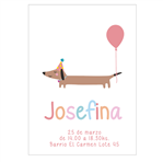 Invitación Salchicha Mod. 2 Pers