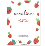 Invitación Frutillas. Pers