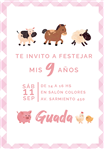 Invitación Granja Rosa cuadrille Pers