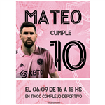 Invitación Fútbol Inter Miami. Pers