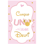 Invitación Minnie oro Mod 2 Pers