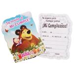 Invitaciones Masha y el Oso 10u