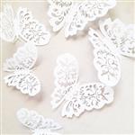 Mariposas caladas blancas 6u
