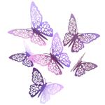 Mariposas caladas lilas 6u