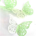 Mariposas caladas verde agua 6u
