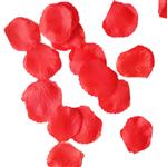 Pétalos de rosas rojas de tela