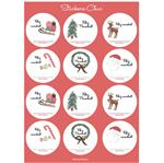 Stickers plancha Navidad Chic redondas