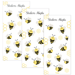 Stickers en planchitas Abejita Bee 6u