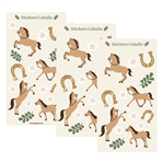 Stickers en planchitas Caballos 6u