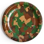Plato redondo camuflado 10u