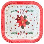 Platos cuadrado navidad deco 8u