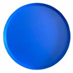 Plato flat redondo azul 10u