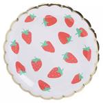 Plato redondo onditas met Frutillas 8u